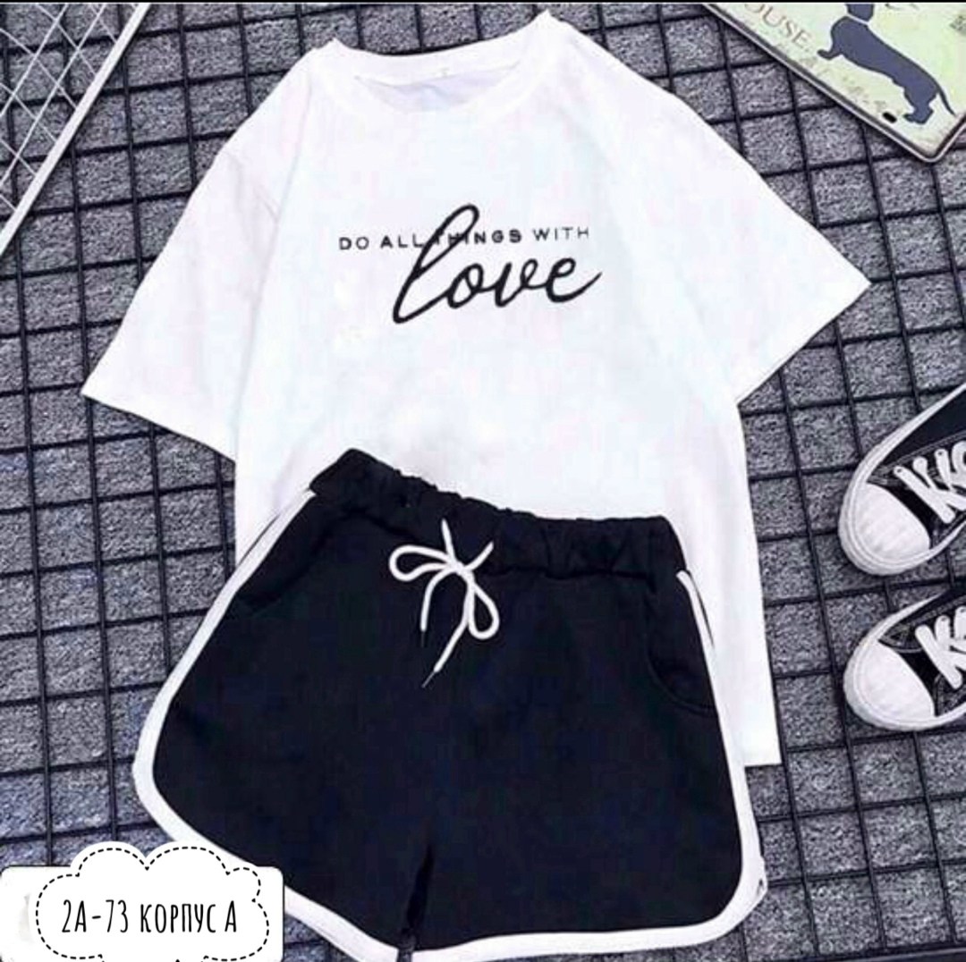 костюм футболка шорты,женские летние спортивные костюмы,одежда модная,костюм женский футболка,костюм футболка