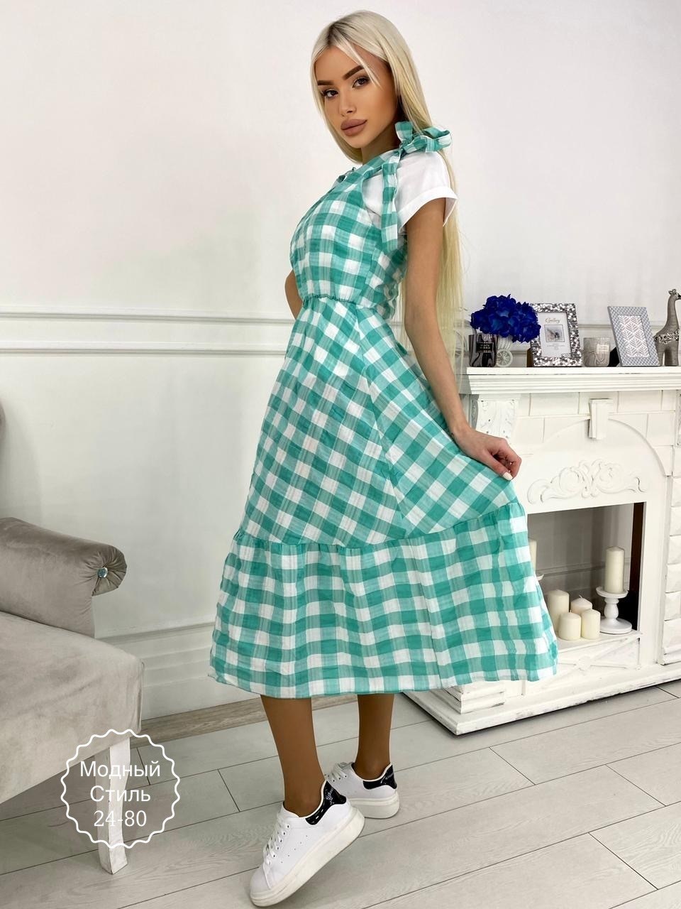 сарафан,сарафан в клетку,сарафан женский,летний сарафан,платья