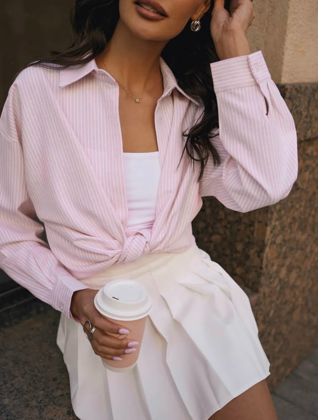 рубашка женская,рубашка в полоску,рубашка женская розовая,хлопковая рубашка в полоску оверсайз cosmo brand,рубашка в полоску оверсайз