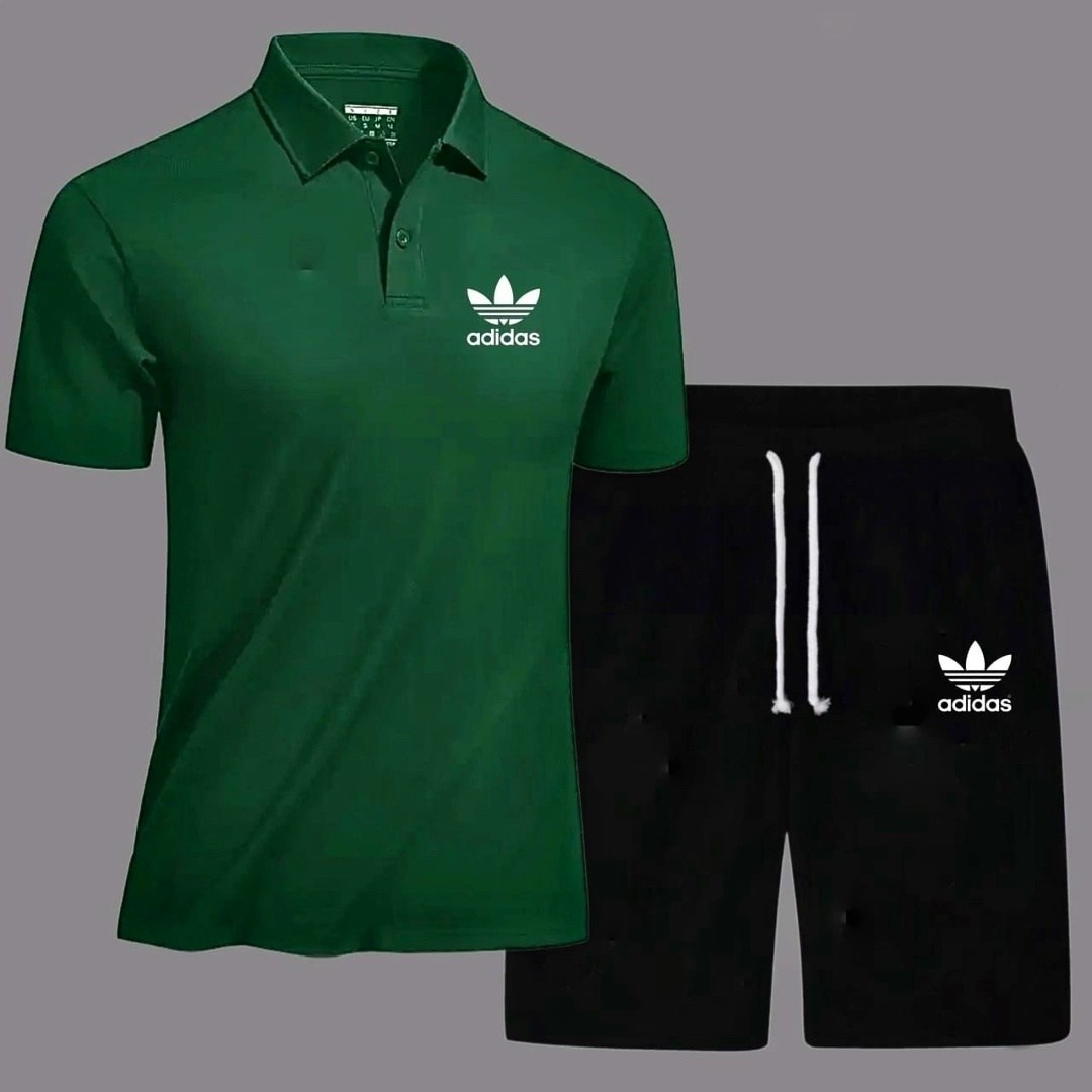 костюм спортивный мужской,костюм поло с шортами мужской,комплект футболок adidas,костюм для мужчин,поло adidas