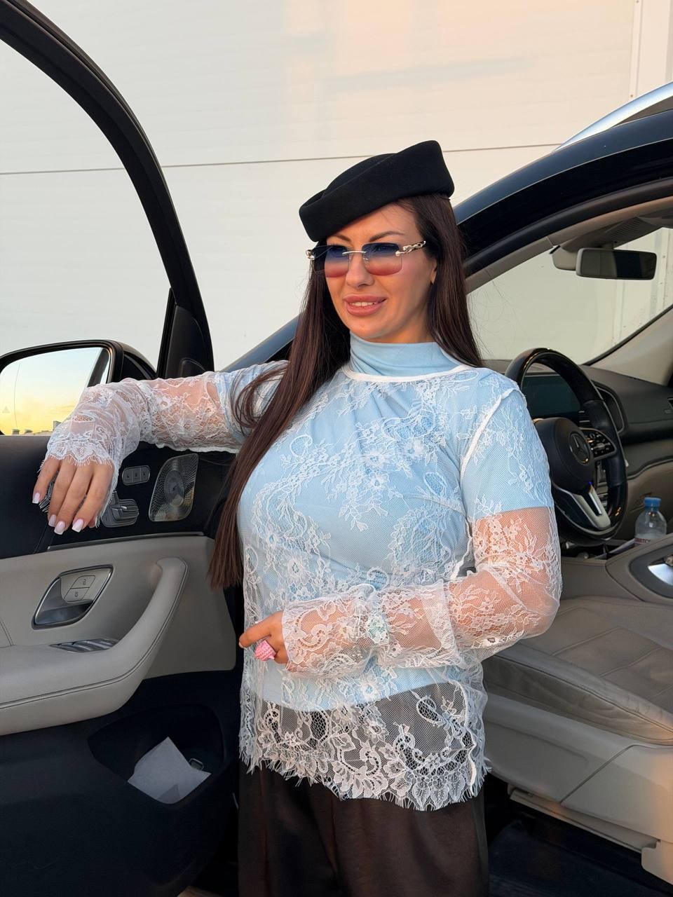 блузка женская нарядная из гипюра с топом,элегантная блузка женская нарядная из тонкого гипюра,женская блузка из гипюра с топом urs,блуза,нарядная блузка