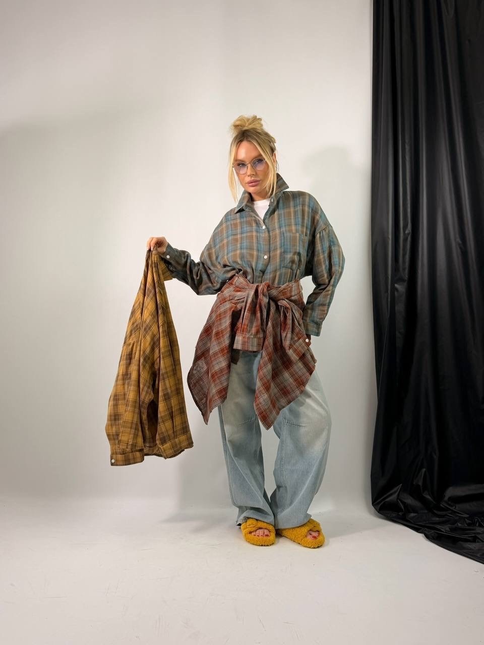 рубашка в клетку оверсайз,женская рубашка в клетку,рубашка в клетку летняя оверсайз удлиненная koktash,рубашка в клетку,рубашка в клетку оверсайз удлиненная mono vy