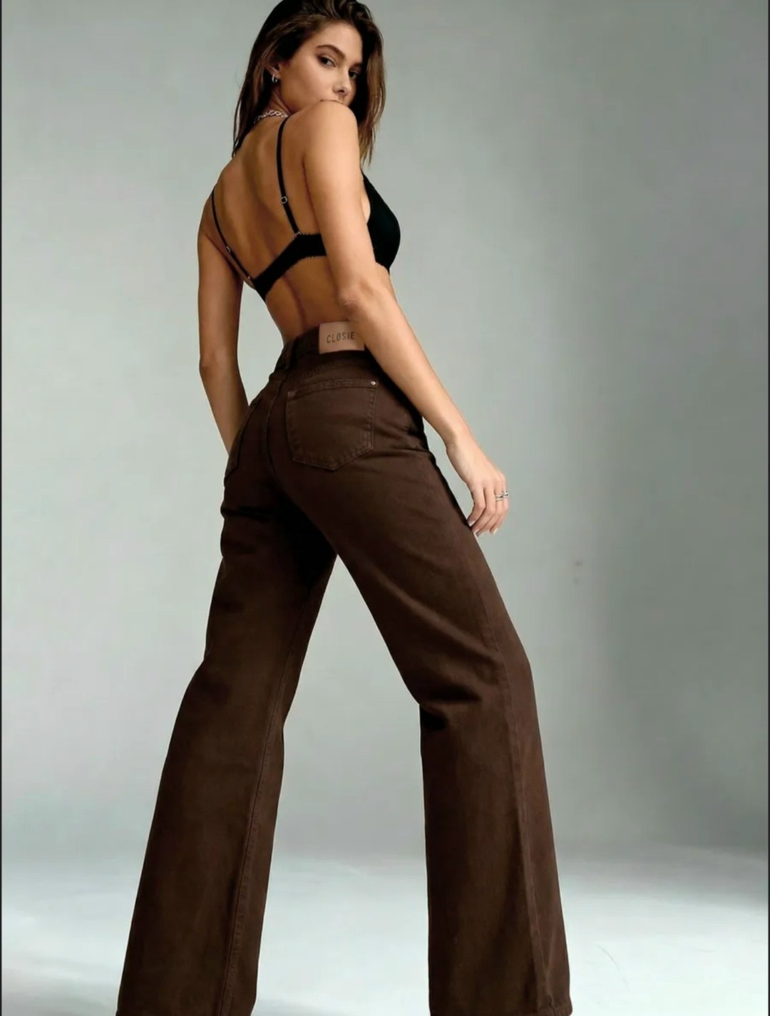 коричневые джинсы женские,коричневые джинсы,джинсы прямые широкие трубы salendo,широкие джинсы,джинсы широкие коричневые