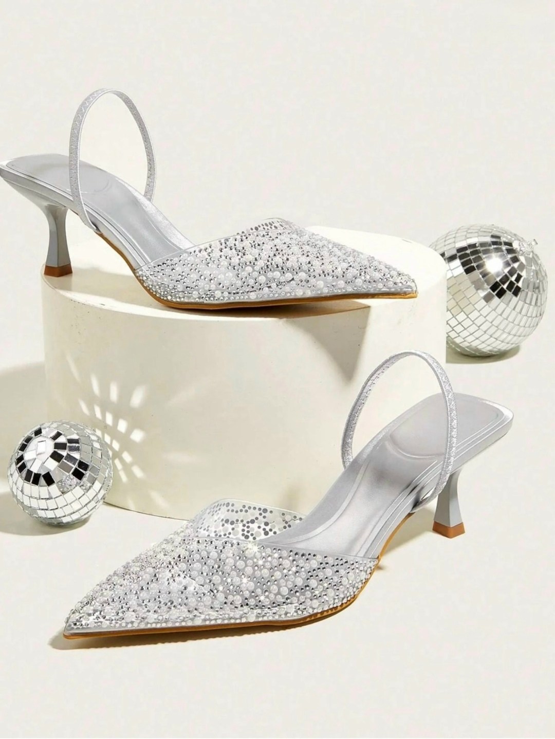 туфли женские,серебряные туфли,туфли женские на каблуках,туфли на каблуке вечерние слингбэки со стразами l.y.malle 430124182,босоножки женские
