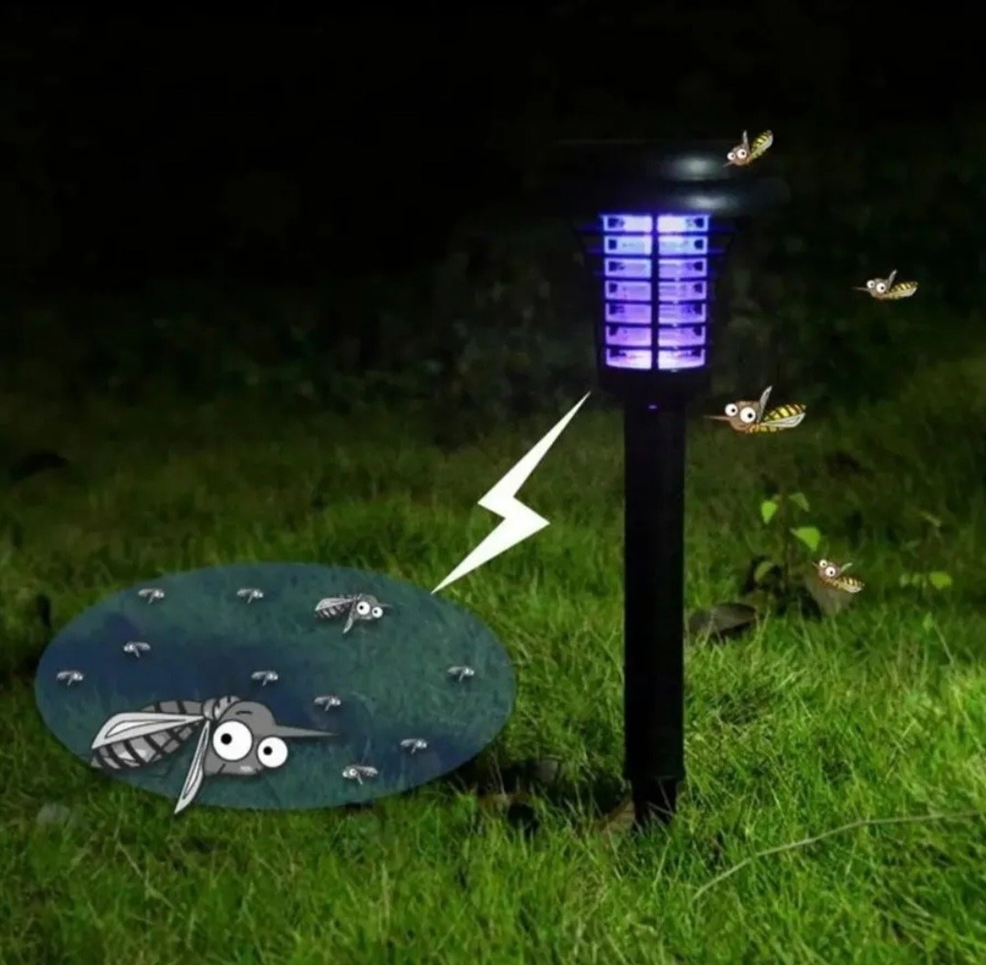 лампа-уничтожитель насекомых garden led insect killer lamp,лампа от комаров,solar mosquito killer lamp,лампа-ловушка для комаров solar mosquito killer 3 режима, с датчиком движения,уличный фонарь от к