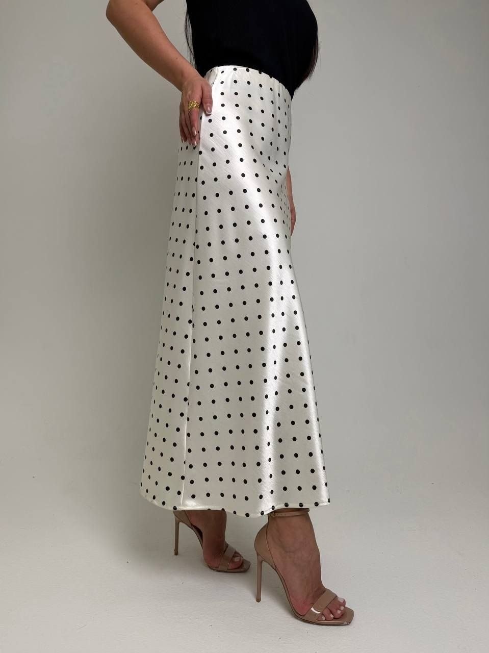 юбка макси,юбка,юбка в горошек,юбка миди,длинная юбка
