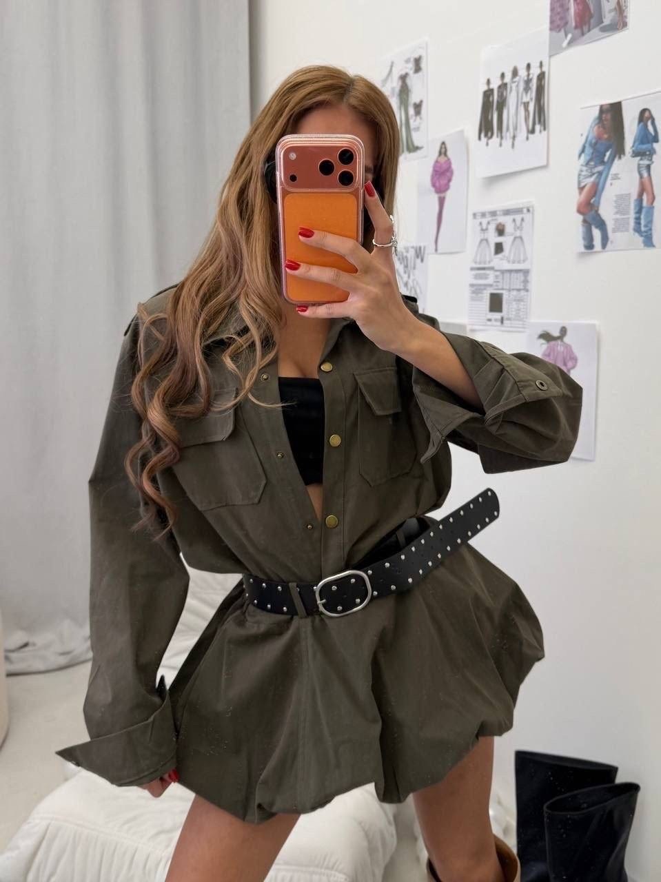 стиль милитари,модный наряд,одежда женская