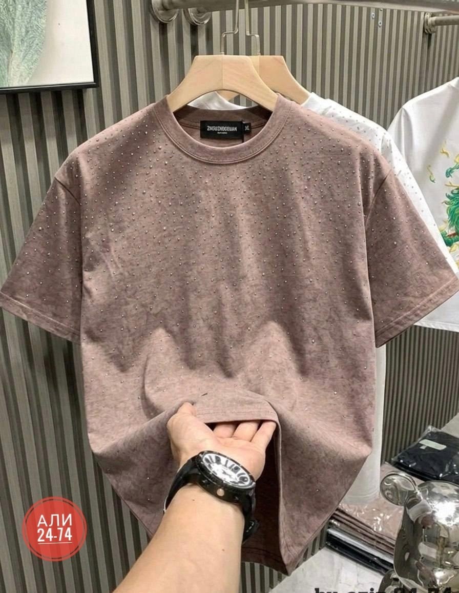 футболка оверсайз со стразам,мужская футболка со стразами,футболка со стразами,женская футболка