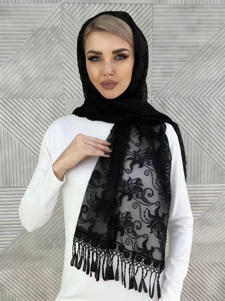 платок в церковь,кружевной платок,женский платок,церковный платок,платок на голову женский для храма в церковь