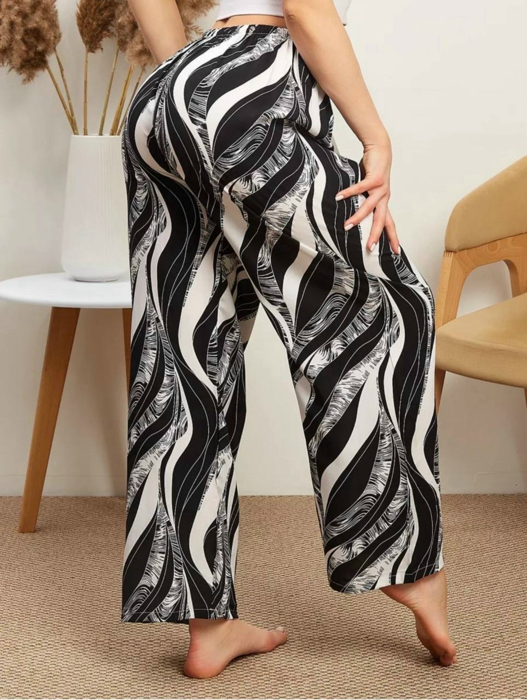 штаны домашние широкие,брюки домашние женские,брюки палаццо зебра,брюки палаццо широкие зебра jnestyle,летние брюки широкие палаццо