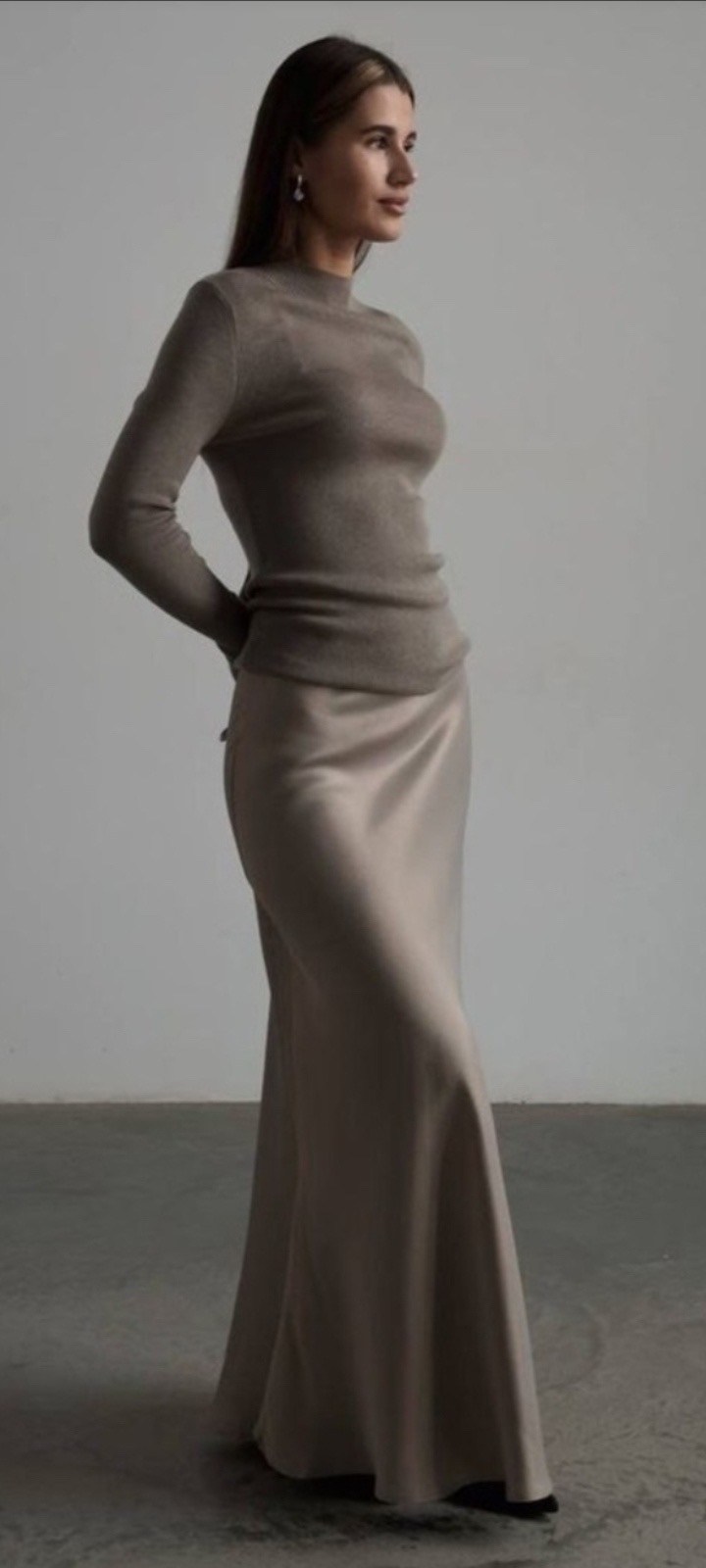 юбка атласная длинная черная макси в пол mariamore,атласная длинная юбка,атласная длинная юбка с завышенной талией для женщин,атласная юбка в пол,длинная атласная юбка houzhou