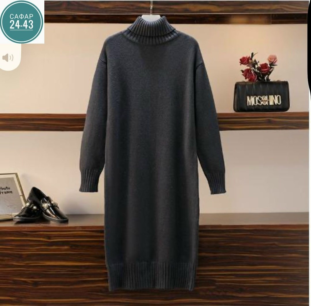 женское платье вязаное,свитер платье вязаный,вязаное платье-свитер женское с высоким воротом,платье-свитер женское вязаное однотонное с высоким воротом,платье-свитер