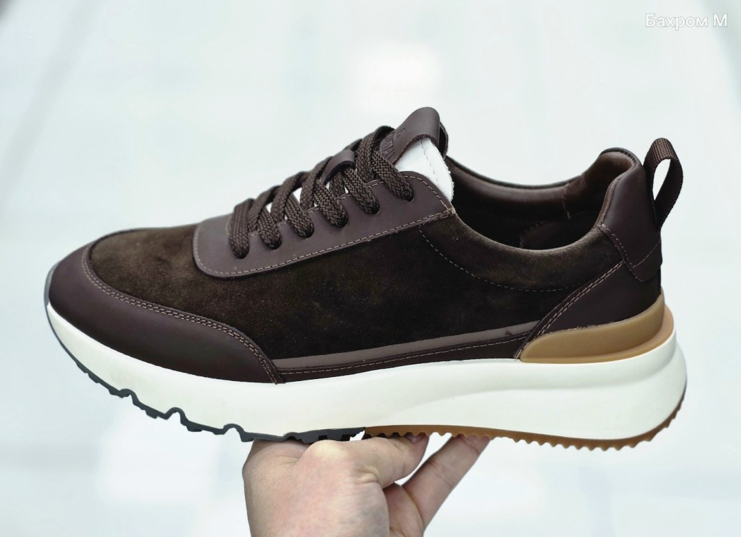 brunello cucinelli кроссовки мужские,коричневые кроссовки,,замшевые кроссовки,спортивная