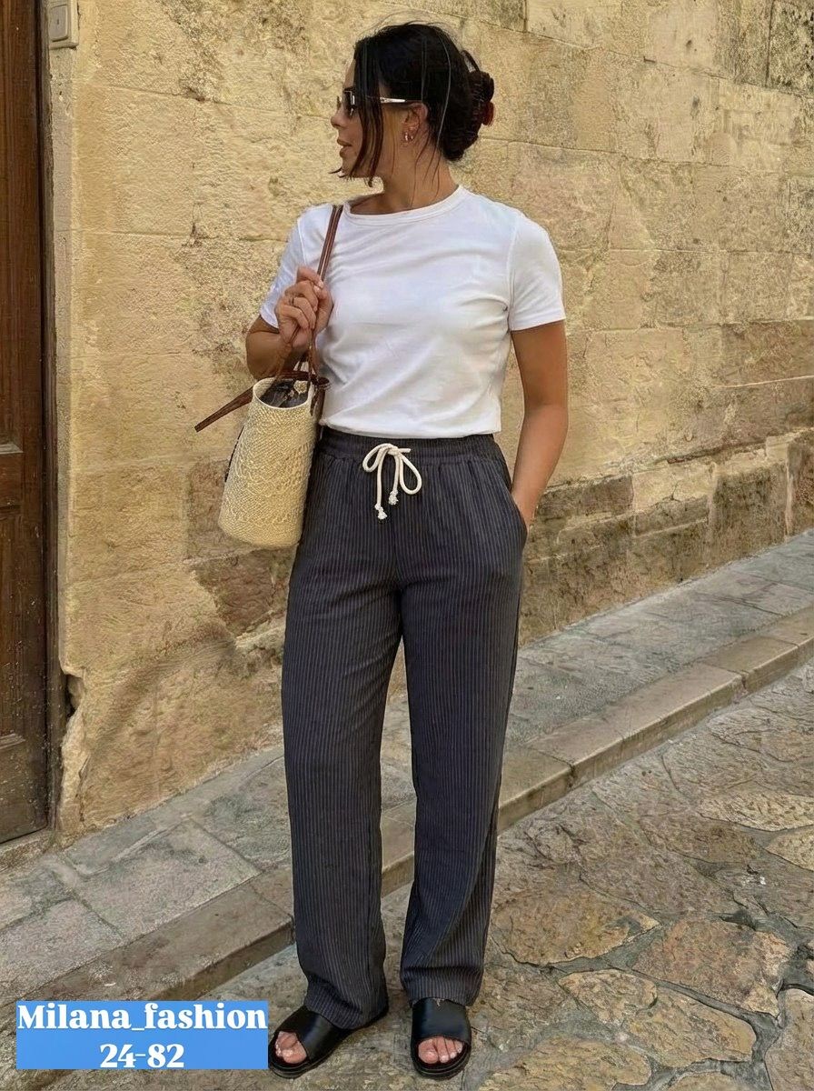 брюки модные,широкие брюки,повседневные брюки,брюки свободного кроя,брюки льняные