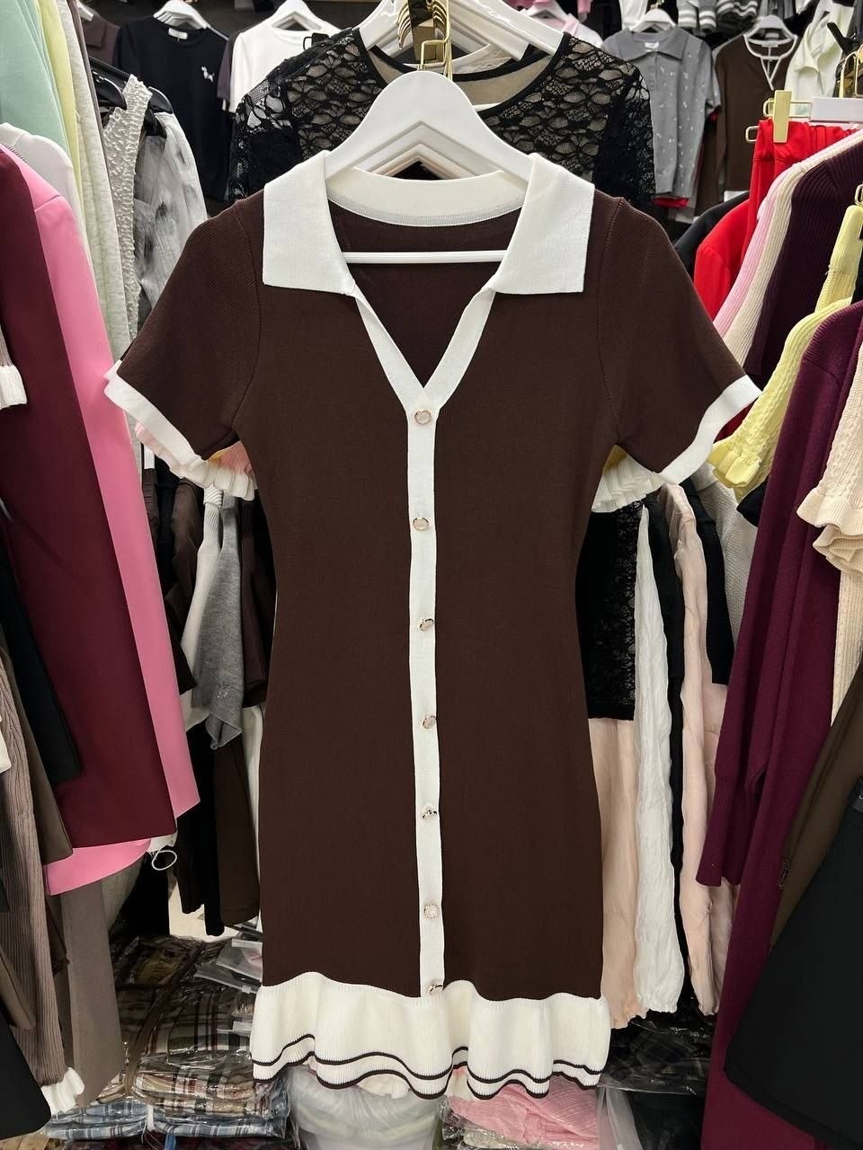 платье женской,женское трикотажное платье-поло элегантное трапециевидное мини-платье в полоску,платья мини,трикотажное платье короткое,трикотажное платье