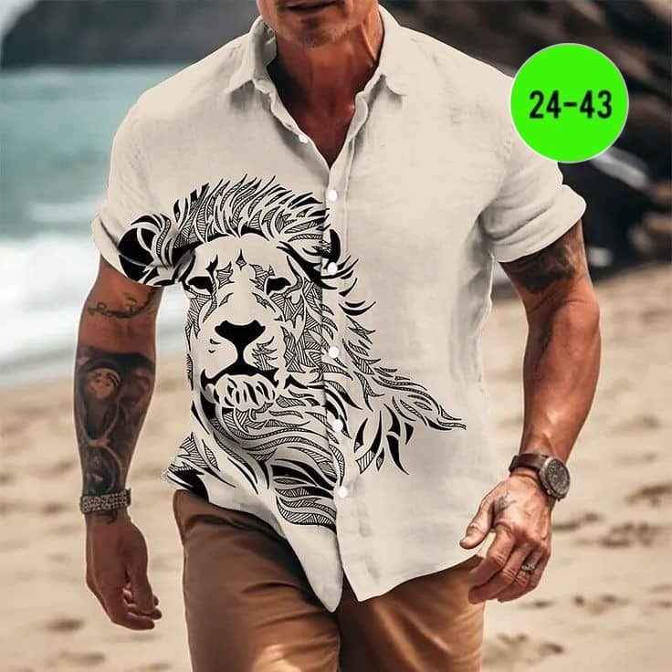 пляжная рубашка мужская,мужская рубашка с принтом,рубашка мужская с короткими рукавами,мужская рубашка,летние рубашки