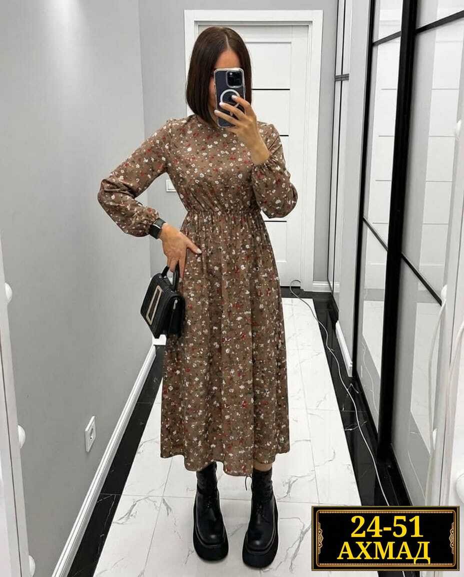 платье женское,платье женское черное в цветочек с длинным рукавом,платье женское прадо,платье ,модные платья 2026