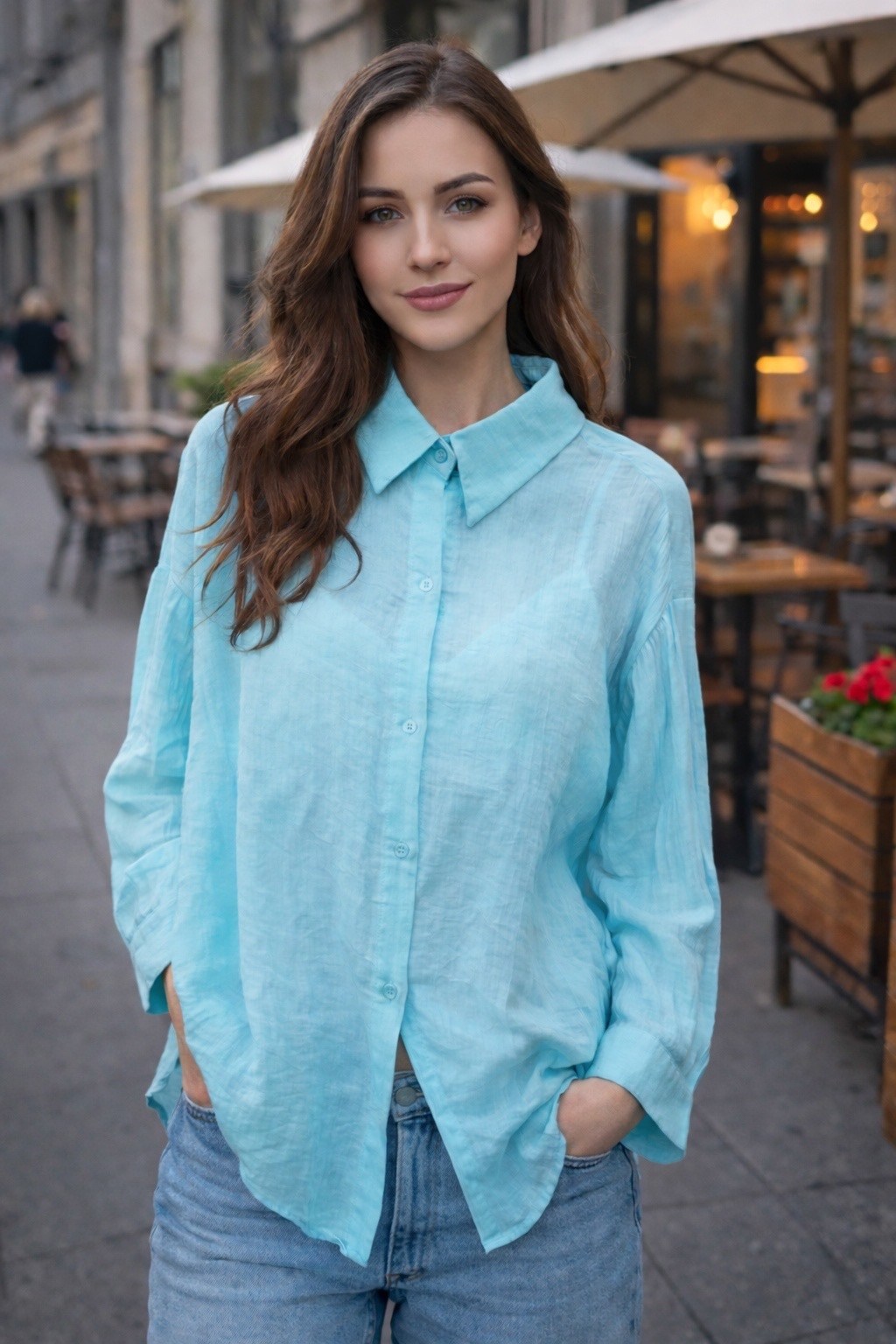 рубашка длинная женская льняная lands end,рубашка женская льняная,коричневая рубашка,льняная рубашка,рубашка женская