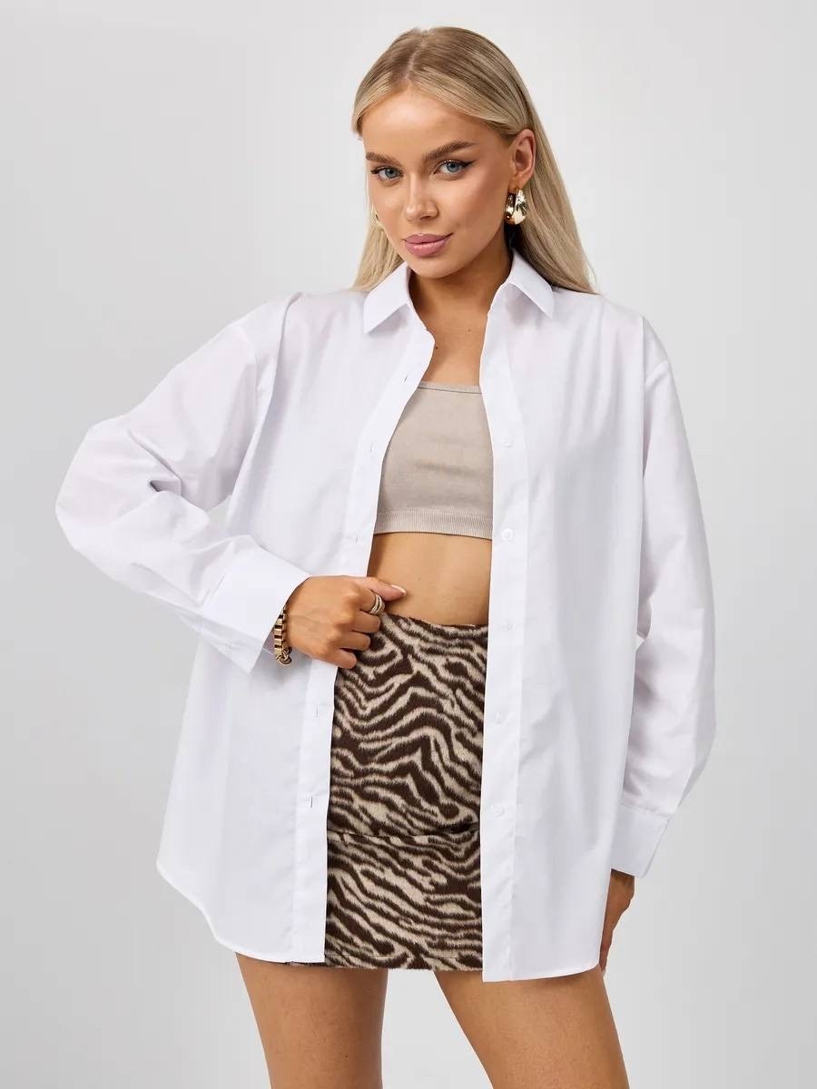 рубашка оверсайз белая белая,женская белая рубашка,белая рубашка,рубашка женская,рубашка женская хлопок белая оверсайз ayrismod
