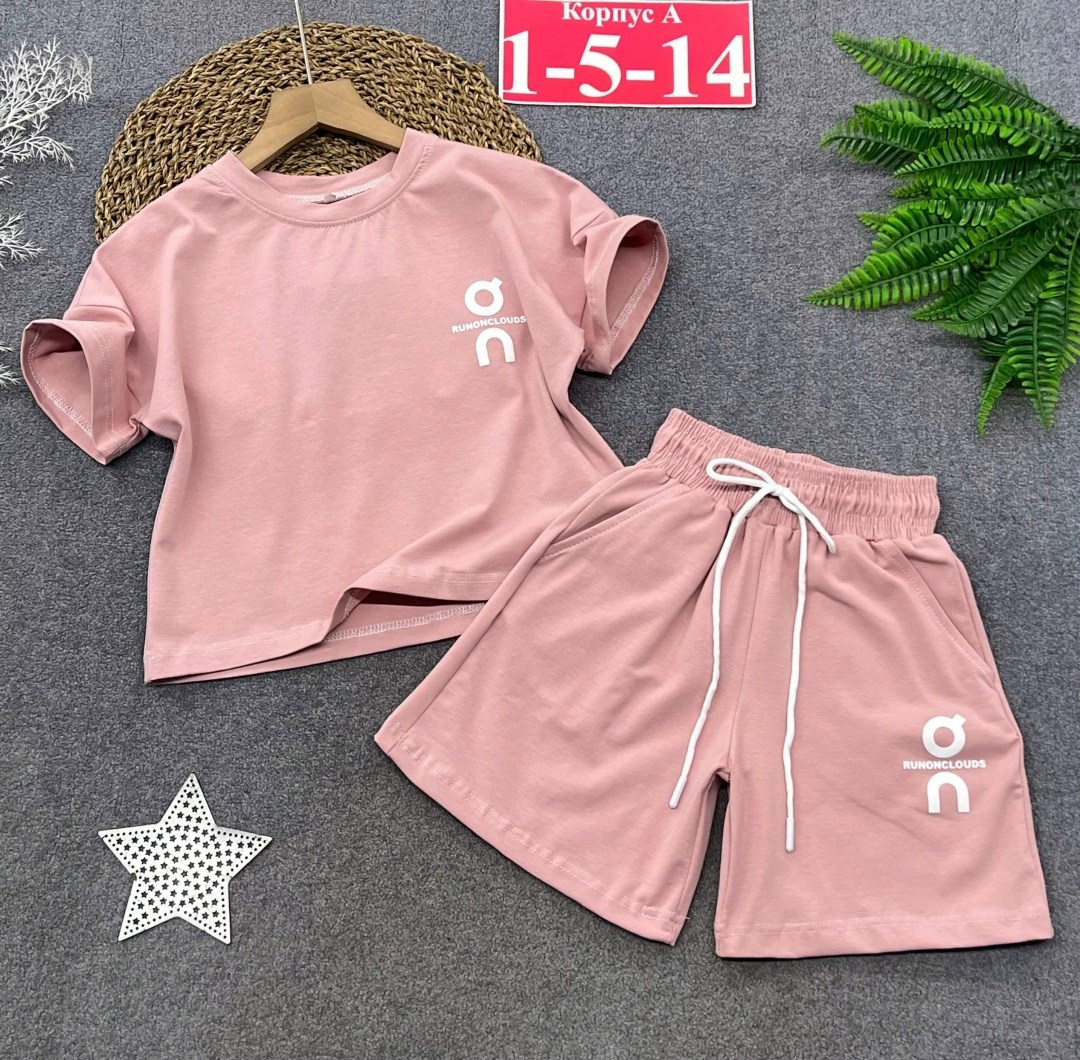 костюм для девочек,детский костюм с шортами,шорты для девочек,комплект футболка шорты,костюм трикотажный