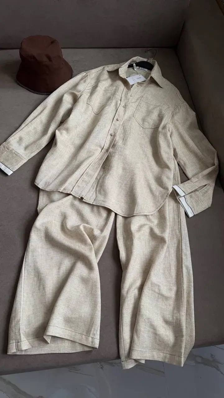 мужской костюм льняной,костюм льняной,бежевый костюм,льняной костюм loro piana с рубашкой,стильные костюмы