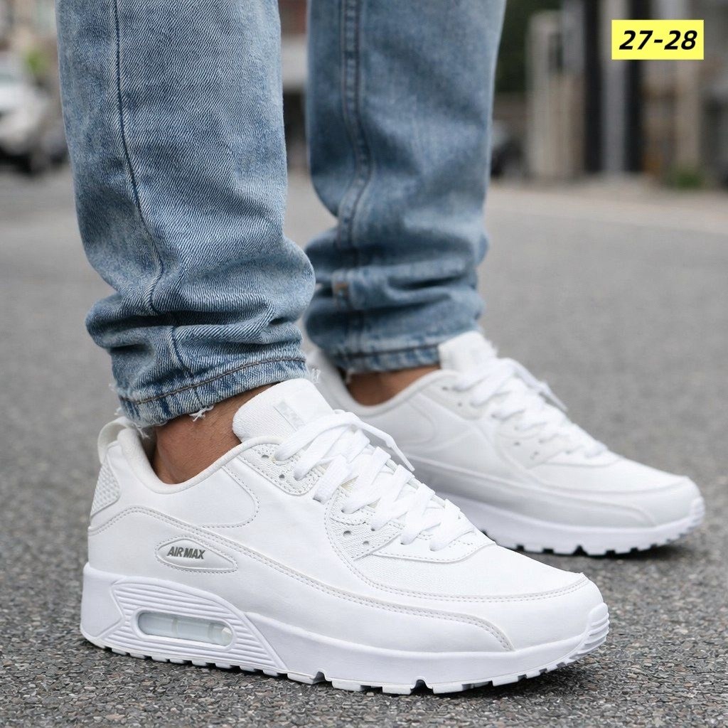кроссовки nike air max 90 leather white,кроссовки nike air max 90 белые,nike air max 90 leather white,мужские белые кроссовки,кроссовки