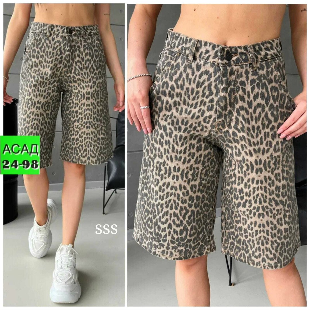джинсовые шорты леопардовые wooх,женские шорты,шорты бермуды джинсовые леопардовые широкие y2k,шорты бермуды,шорты бриджи