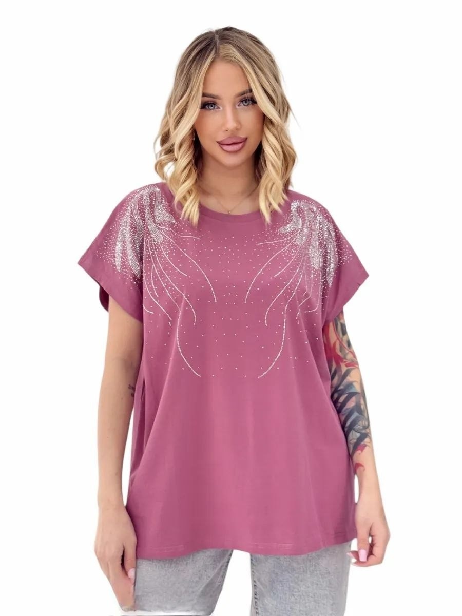 женская футболка со стразами оверсайз emysamy,футболка оверсайз со стразами nikstail 368399355,футболка оверсайз со стразами emysamy 367530243,женская футболка оверсайз со стразами,футболка оверсайз с