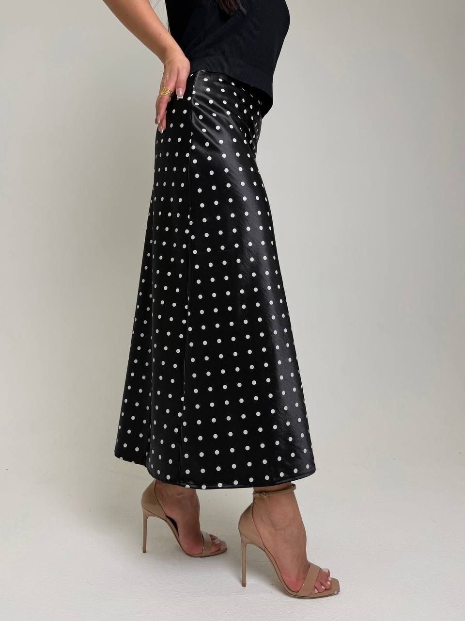 юбка макси,юбка,юбка в горошек,юбка миди,длинная юбка