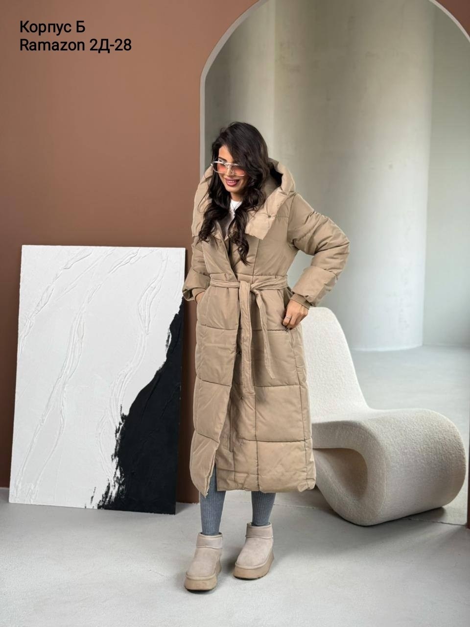 куртка зимняя с капюшоном и накладными карманами kitana brand,куртки ,женская куртка,куртка удлиненная женская,куртка демисезонная