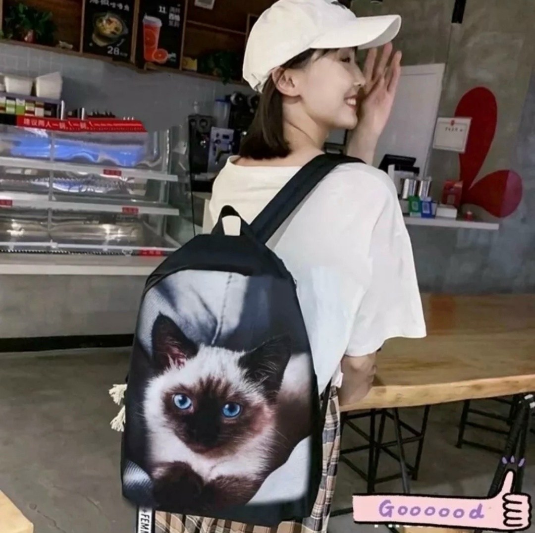 рюкзак с котом для школы,рюкзак,рюкзак с рисунком,рюкзак для кошек,рюкзак с принтом