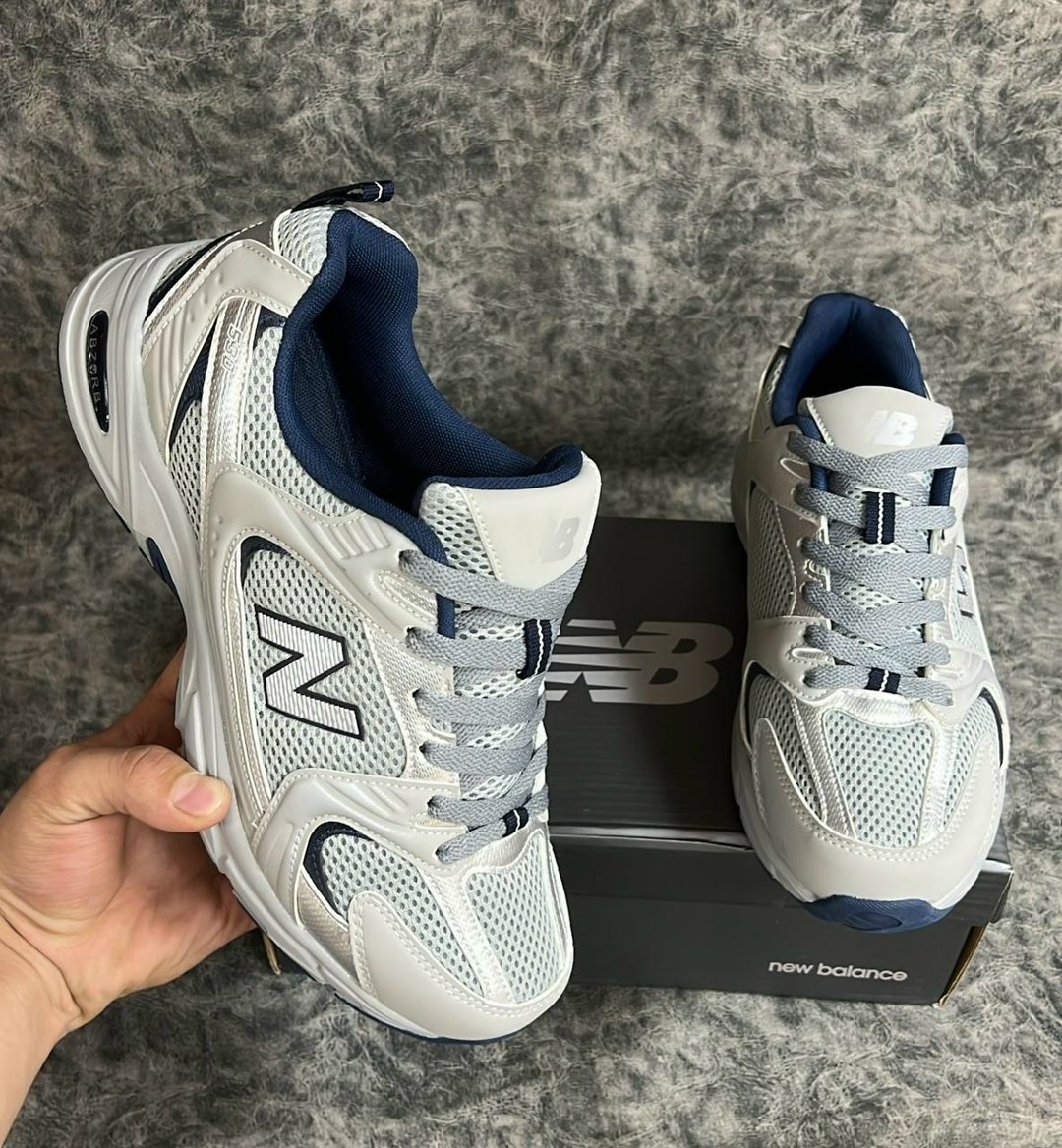 кроссовки new balance,кроссовки new balance 530,new balance 530 white silver navy,,кроссовки new balance 530 white silver navy
