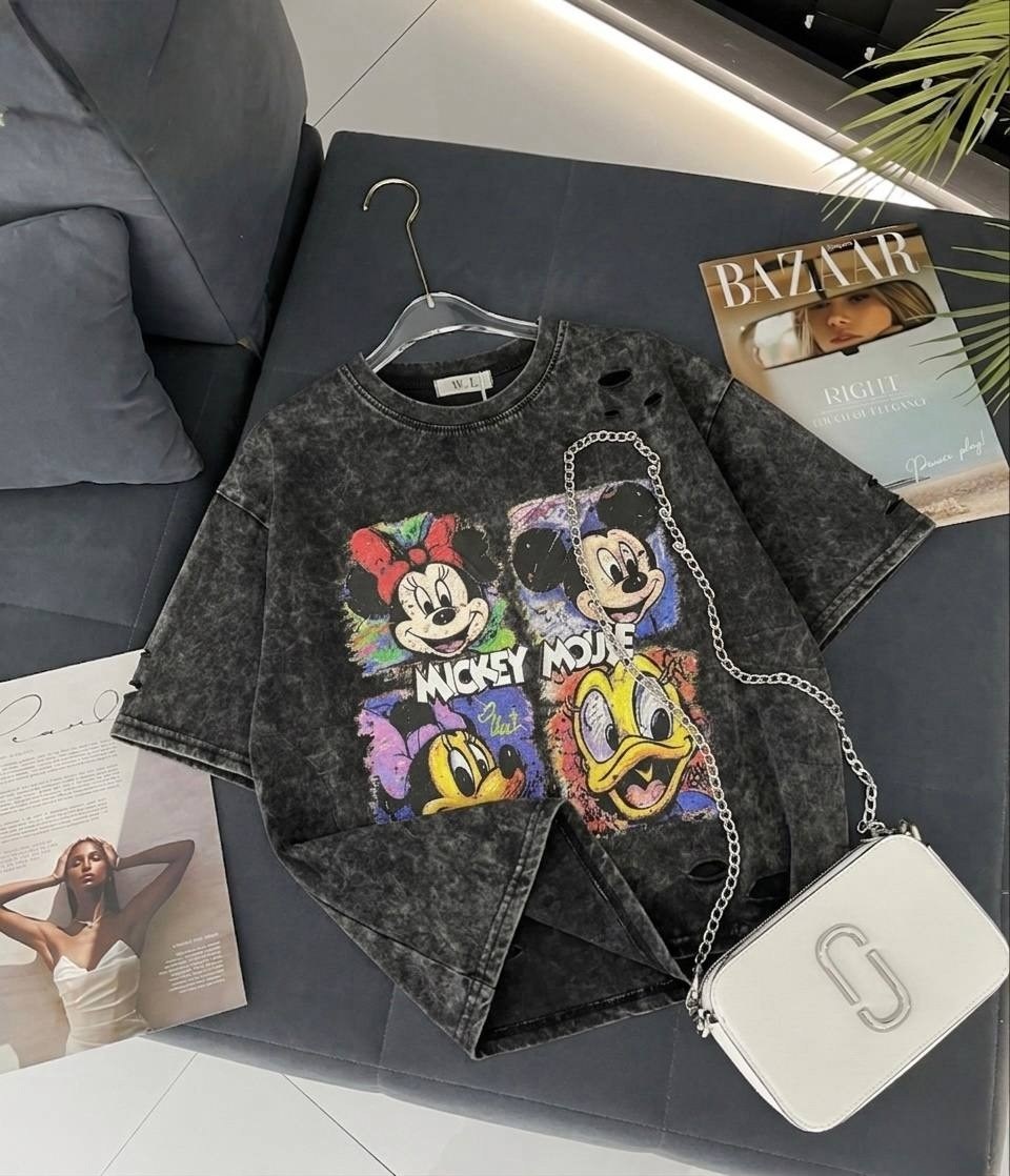 футболка оверсайз,футболка женская,женская футболка оверсайз варенка мики маус,футболка оверсайз микки,футболки оверсайз с принтами