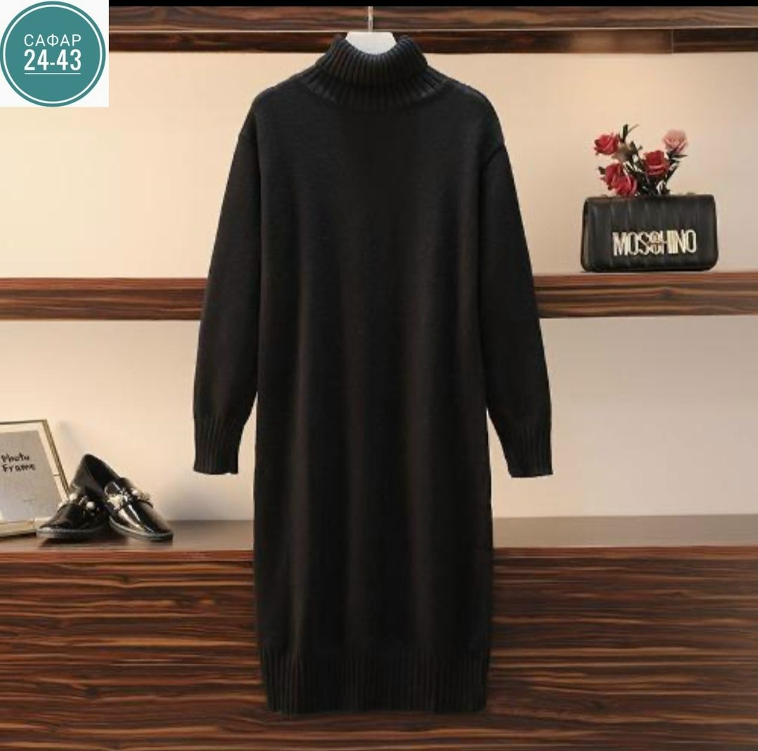 женское платье вязаное,свитер платье вязаный,вязаное платье-свитер женское с высоким воротом,платье-свитер женское вязаное однотонное с высоким воротом,платье-свитер