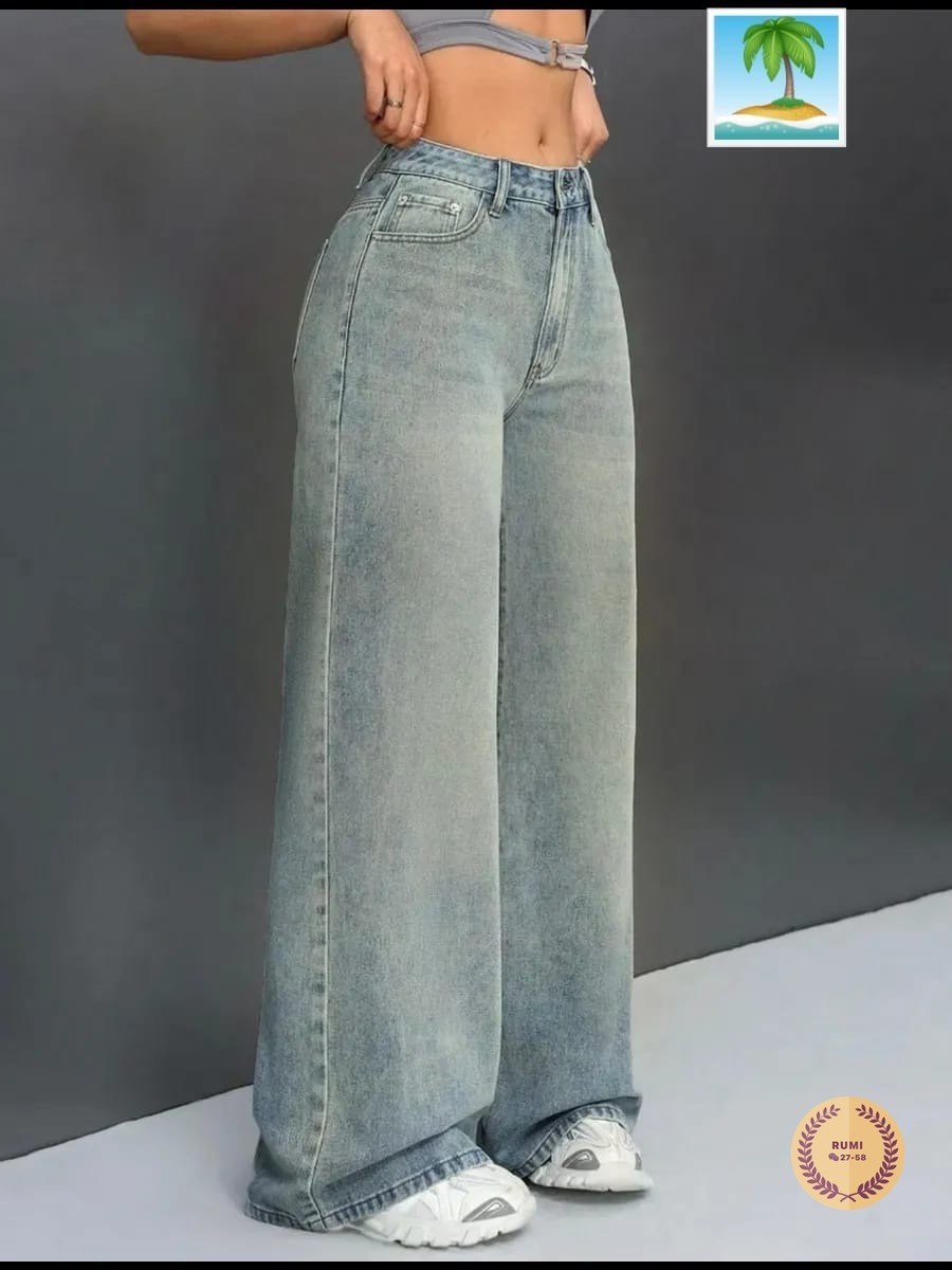 джинсы широкого кроя с высокой талией светло-голубые,широкие джинсы,широкие женские джинсы,женские широкие джинсы с завышенной талией, карманами и потертостями dazy светло-голубой,женские джинсы