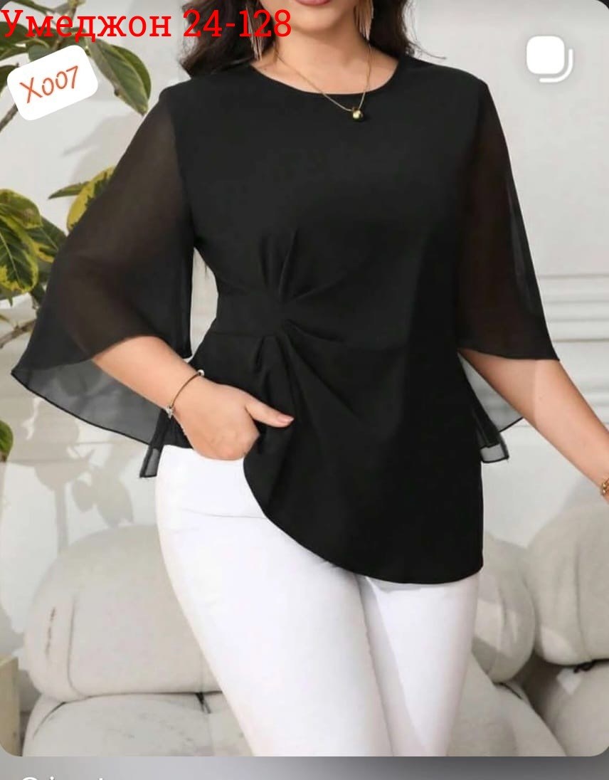 женская блуза,блуза,блузка с завязкой офисная (изумруд) charutti bluzkishop,блузка для полных,блузка офисная больших размеров