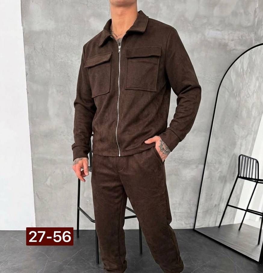 костюм вельветовый мужской,костюм мужской ad55002 коричневый xxl,мужские костюмы,мужская мода,спортивный костюм мужской модный из микровельвета коричневого цвета