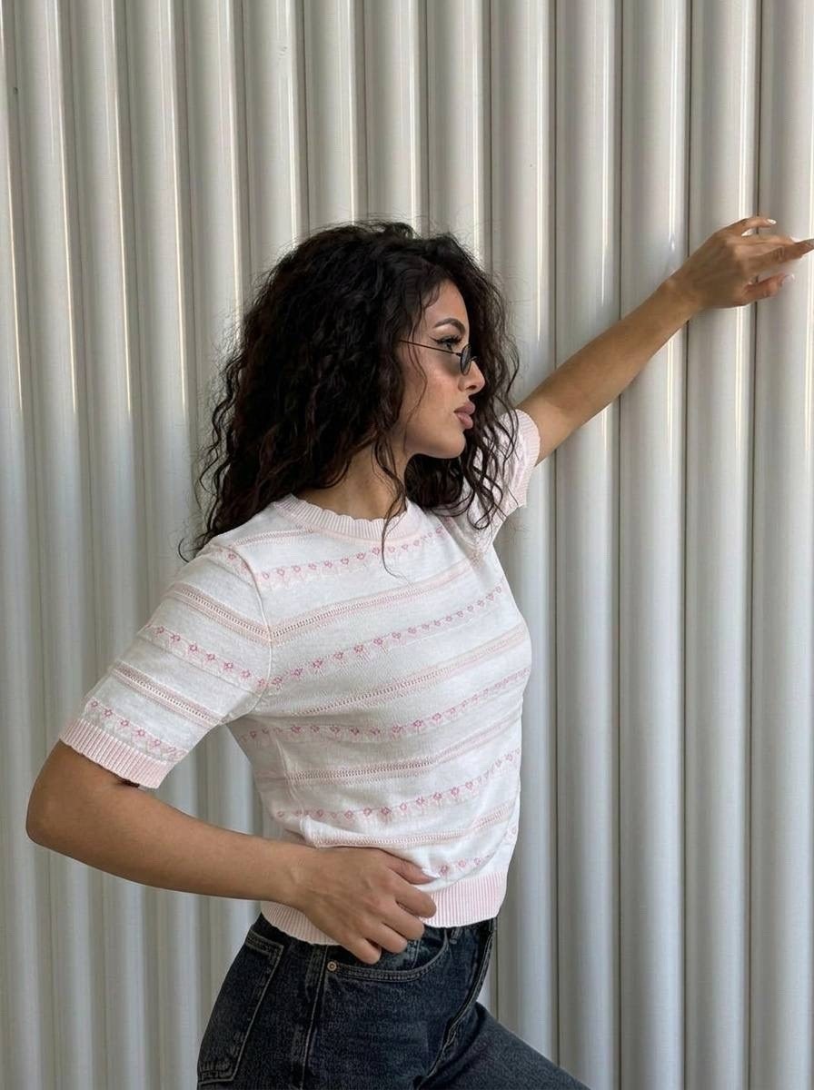 женская кофта,вязаная футболка,футболки женская,футболки для женщин,футболка в полоску