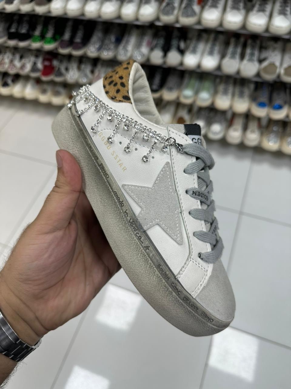 кеды женские golden goose,,кроссовки со звездами,женские кожаные кроссовки golden goose super-star premium - white / silver, женская