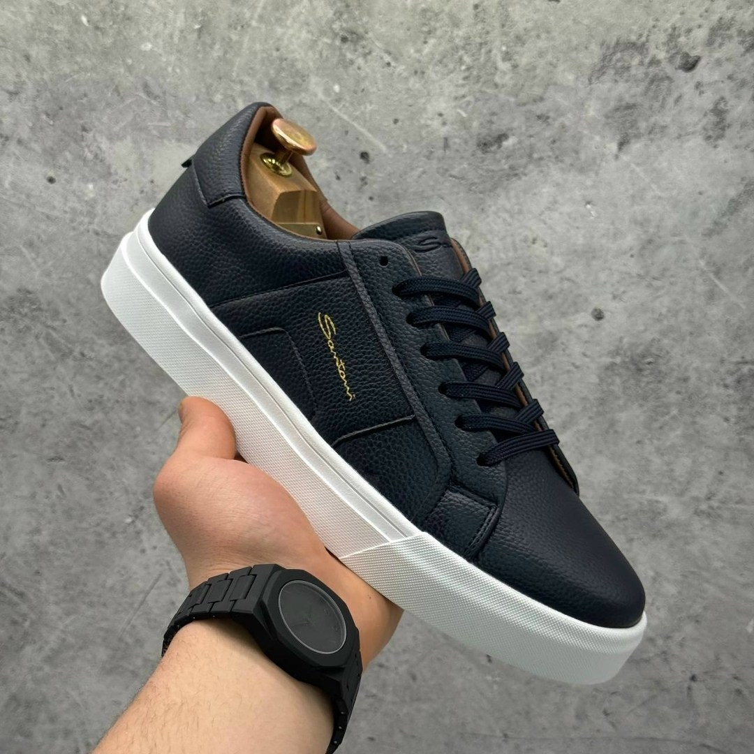 кеды мужские кожаные santoni черные premium,мужские кеды santoni,кеды мужские santoni черные,кеды мужские,кеды мужские кожаные