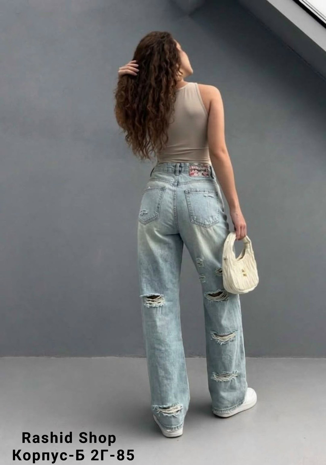 штаны джинсы,джинсы широкие,джинсы,джинсы широкие женские,джинсы широкие багги рваные bulgakova