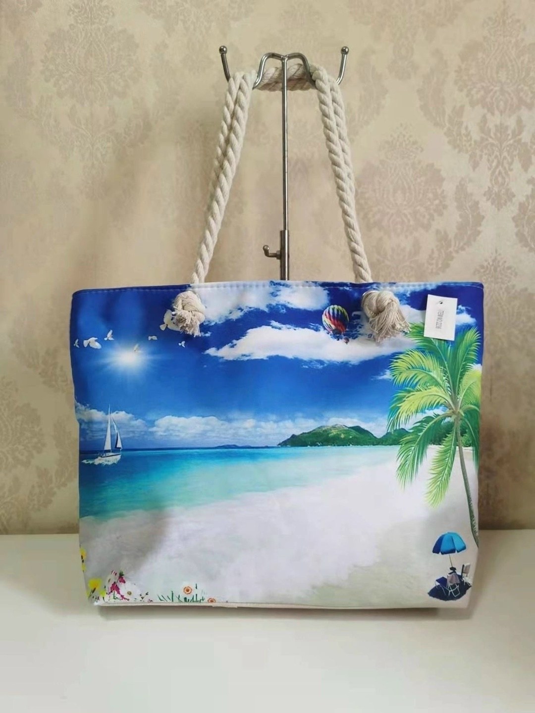 сумка пляжная,сумка женская пляжная,пляжная сумка с морскими звездами,сумка на море женская,пляжная сумка "на море"
