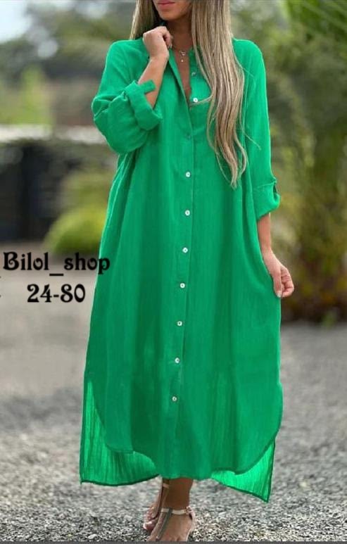 женское длинное платье-рубашка из хлопка и льна,длинное платье рубашка,летнее платье рубашка длинное,женское платье рубашка,платье джинс