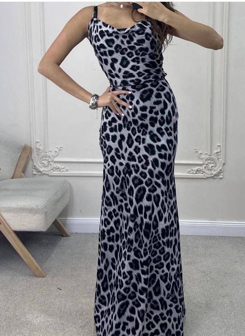 платья в пол,платье женской,леопардовое платье,платье-комбинация макси с леопардовым принтом,платье комбинации