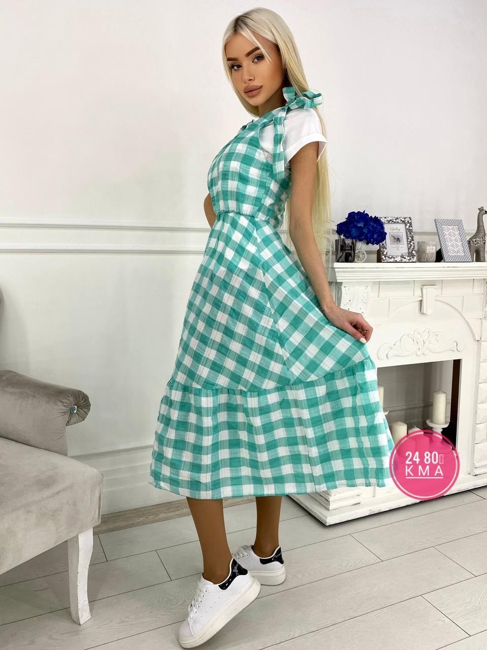 летнее платье в клетку,летнее женское платье,платье летнее,женские сарафаны,платье в клетку