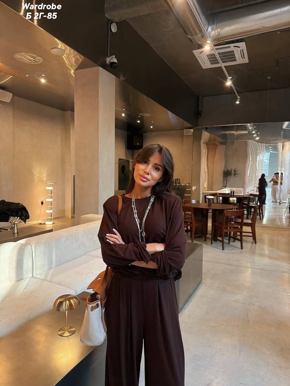 костюм женский с брюками палаццо,трикотажный костюм,костюм свободного кроя,женский костюм с брюками