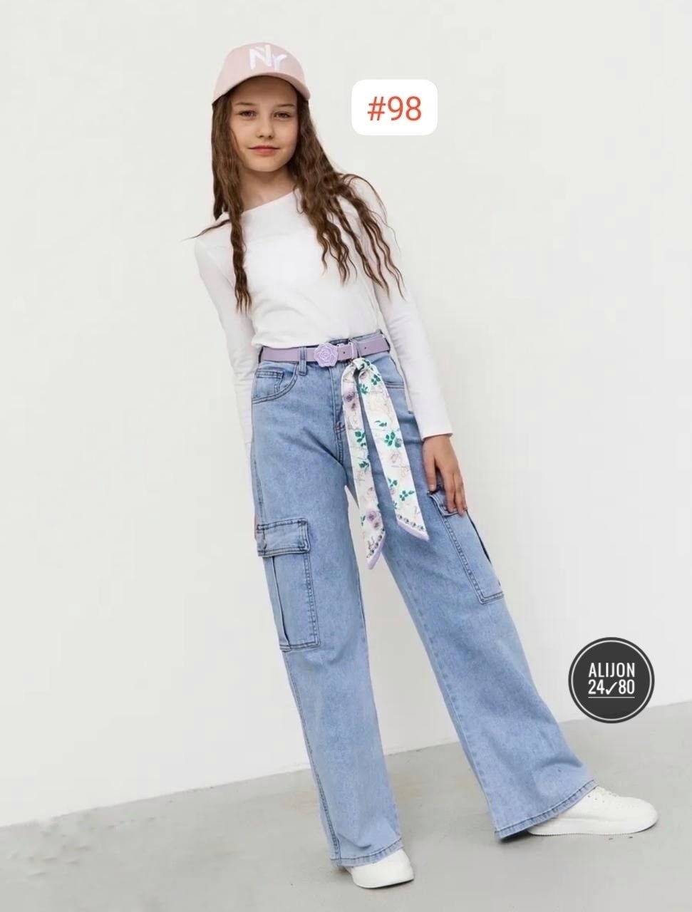 джинсы клеш для девочки,джинсы для девочки,джинсы широкие для девочек,джинсы для девочки kaftan размер 30 (98-104 см) голубые,широкие джинсы подростковые