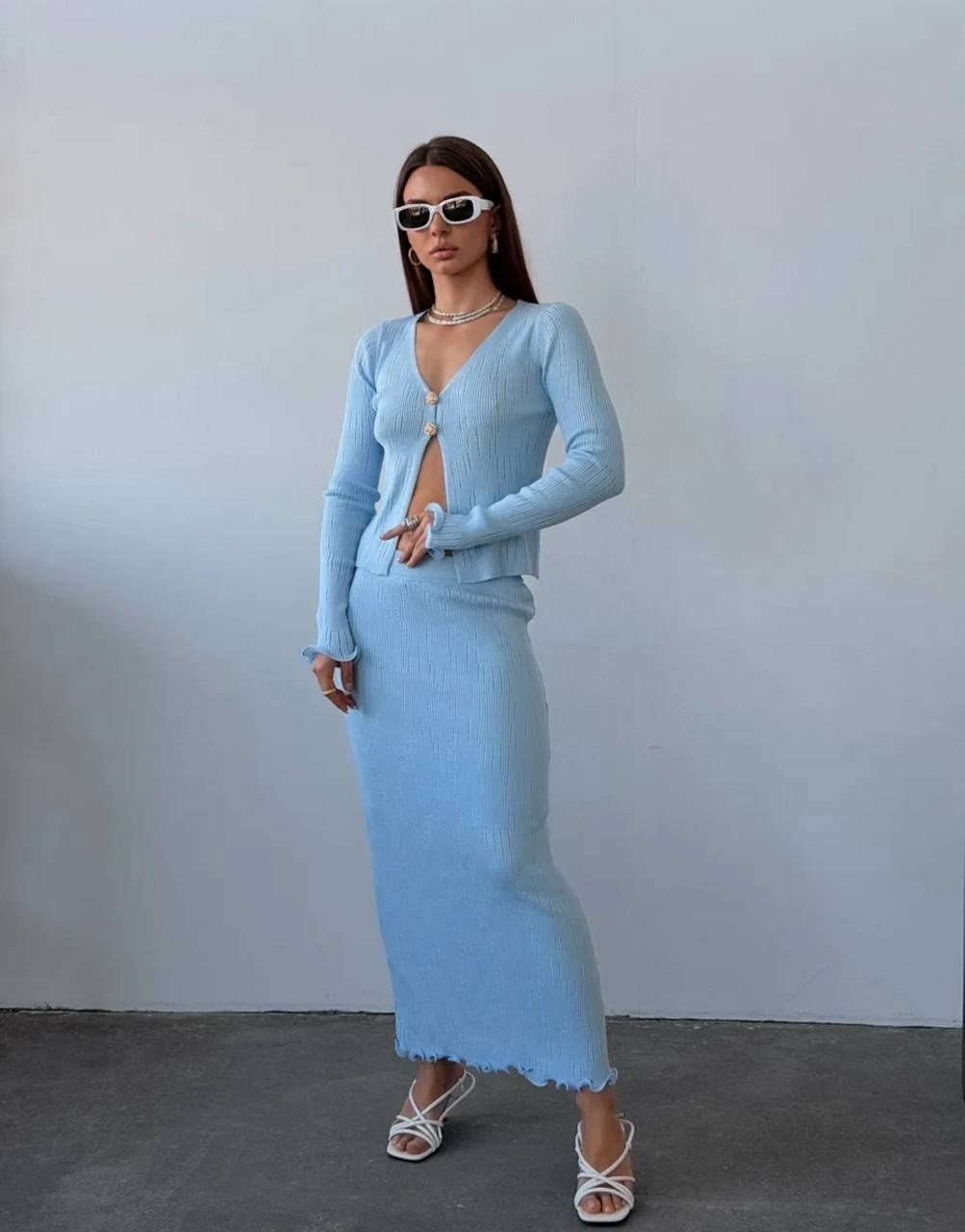 трикотажное платье,вязаный костюм с юбкой,вязаные костюмы,платье длинное вязаное,костюм с юбкой и топом