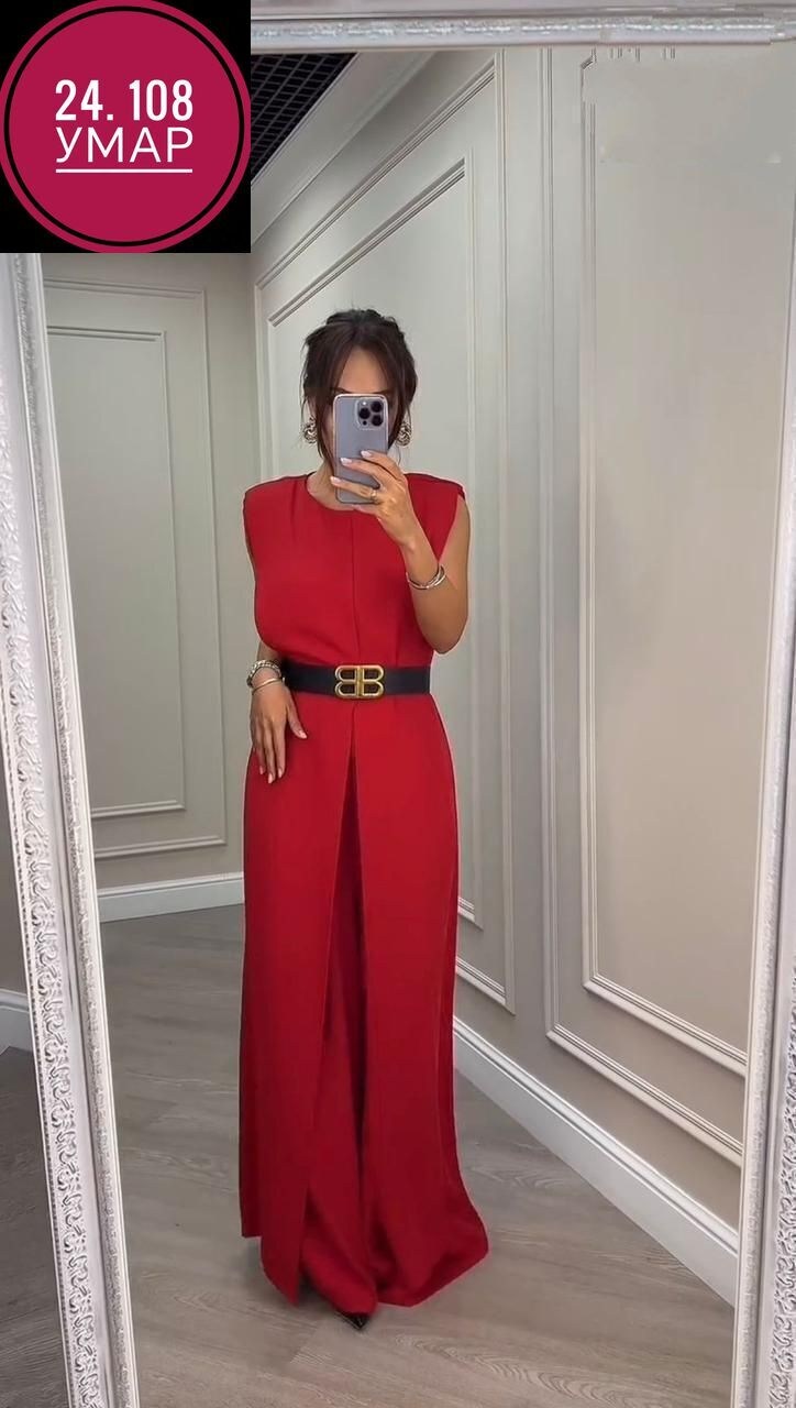 элегантные комбинезоны,женские комбинезоны,женский комбинезон с брюками,комбинезон с брюками,красный комбинезон женский