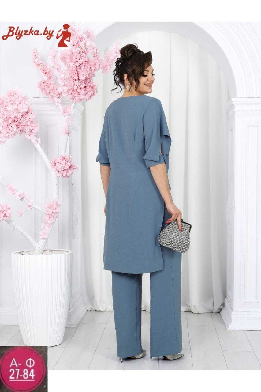 брючный костюм нинель шик 6051 синий двойка,комплект брючный ninele 6051 синий,брючный костюм ninele арт: 6051,комплекты брючные ninele 6050 синий,брючный комплект ninele 6050 василек